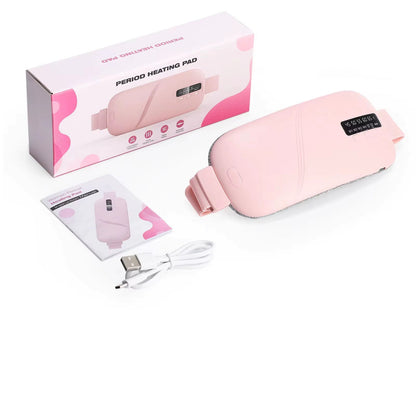 Electric Heating Pad Women Vibrator Period Pain Relief Device Menstrual Cramp Massager Blood Circulation Abdominal Belt Warmer