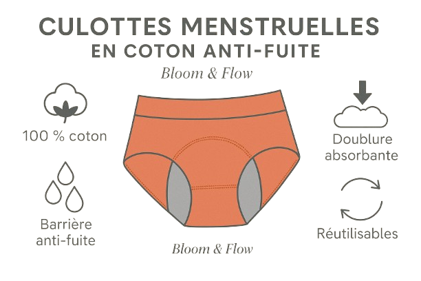 1PC Leakproof Cotton Panties for Menstruation High Waist Culotte Menstrual Panties Femme Culottes Menstruelle Bragas